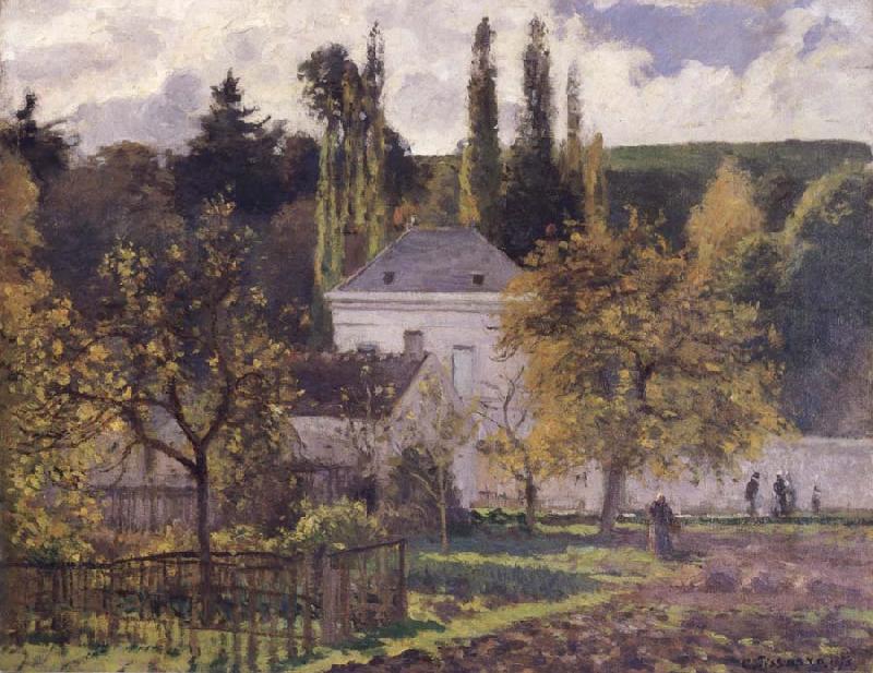Camille Pissarro Villa at L-Hermitage,Pontoise Maison bourgeoise a L-Hermitage,Pontoise Sweden oil painting art